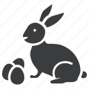 bunny, easter, eggs, paschal, play, rabbit