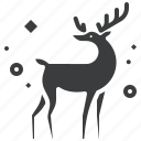 animal, cold, deer, rein, rudolph, santa, winter