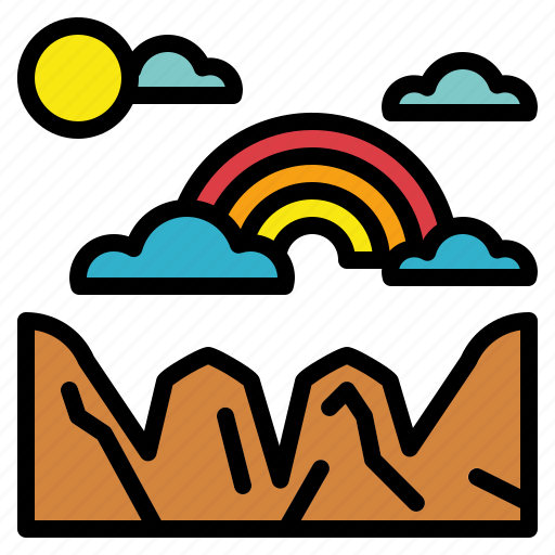 Atmospheric, clouds, rainbow, spectrum icon - Download on Iconfinder