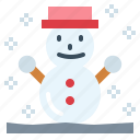 cold, snowman, weather, winter