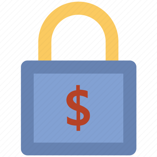 Dollar sign, finance security, insurance, lock, safe banking, savings, shielding icon - Download on Iconfinder