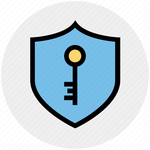 Antivirus, firewall security, key, protection shield, shield icon - Download on Iconfinder