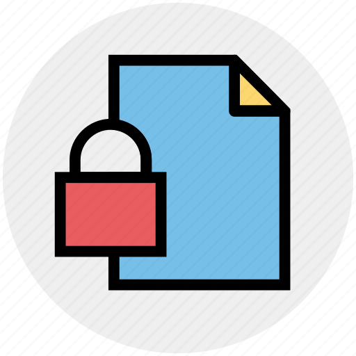 Document, file, lock, locked, paper, secure page, security paper icon - Download on Iconfinder