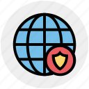 cyber security, globe protection, protect, security, shield, world globe