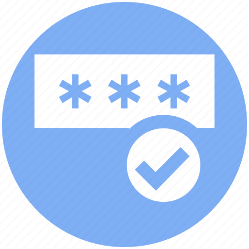 Check, locked, password, password check, password correct icon - Download on Iconfinder