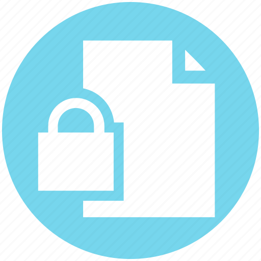 Document, file, lock, locked, paper, secure page, security paper icon - Download on Iconfinder