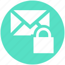 envelope, letter secure, lock, lock message, locked, mail, message