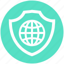 checkmark, cyber security, globe, internet, secure, tick