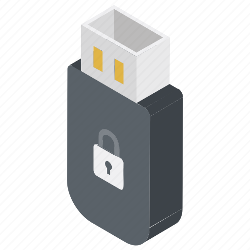 Flash drive, usb lock, usb locker, usb password, usb secure icon - Download on Iconfinder