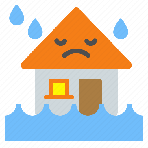Drops, flood, home, house, rain icon - Download on Iconfinder