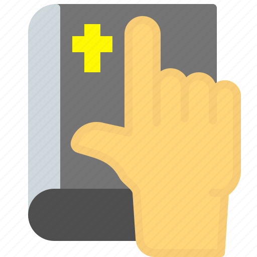 Bible, hand, oath, scripture icon - Download on Iconfinder