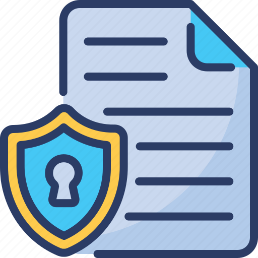 Document, folder, lock, protection, secure, security, shield icon - Download on Iconfinder