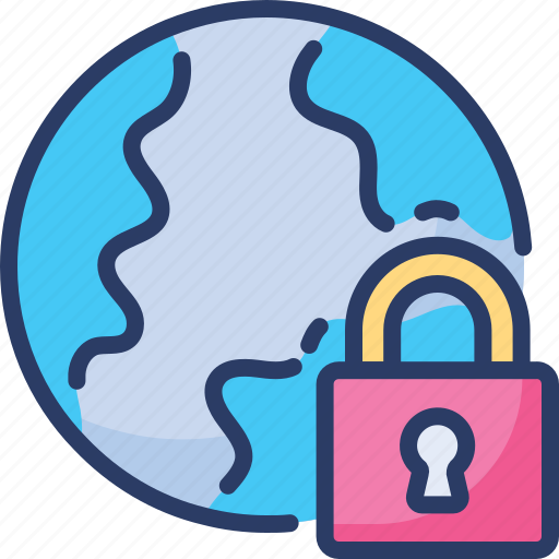 Global, internet, lock, online, protection, security, world icon - Download on Iconfinder