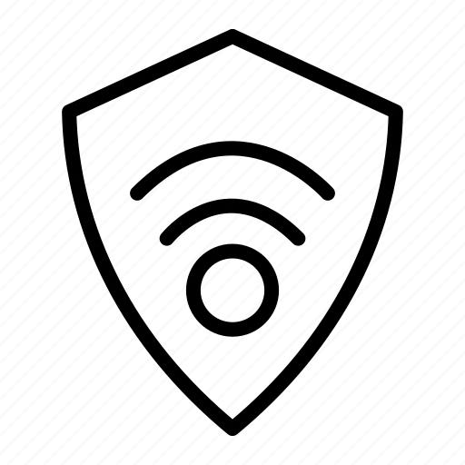 Protection, safe, secure, security, shield, wifi icon - Download on Iconfinder
