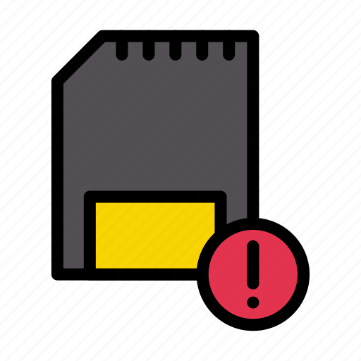 Error, floppy, sd, chip, warning icon - Download on Iconfinder