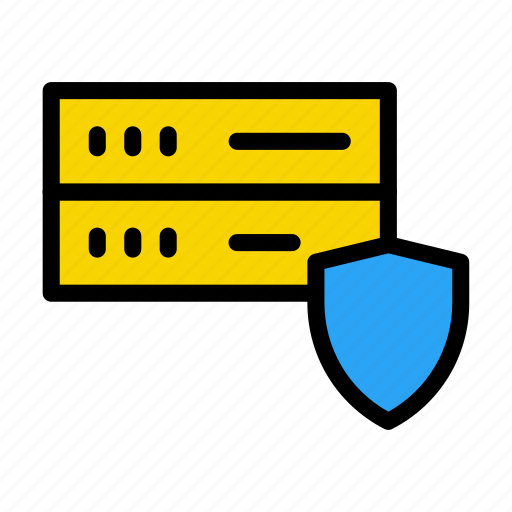 Protection, security, shield, server, database icon - Download on Iconfinder