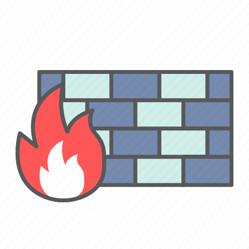 Firewall, security, protection, flame, safety, wall, network icon - Download on Iconfinder