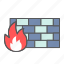 firewall, security, protection, flame, safety, wall, network 