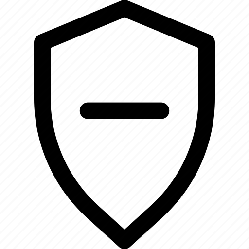 Security, minus, shield, technology, protection icon - Download on Iconfinder