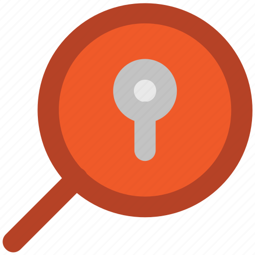 Analyzing, discovery, keyhole, magnifier, opportunity, research symbol, search icon - Download on Iconfinder