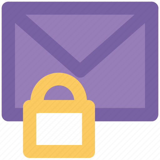 Communication safety, digital security, email secret, email security, envelope, internet correspondence, lock icon - Download on Iconfinder