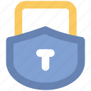 lock, login, padlock, password, privacy, security, shield shape