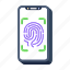 mobile biometric, mobile fingerprint, biometric scan, biometric identification, phone biometric 