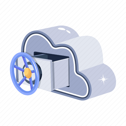 Cloud locker, cloud vault, cloud storage, cloud banking, cloud icon - Download on Iconfinder