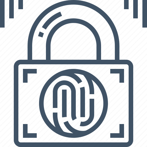 Fingerprint, key, padlock, password, safety, security, unlock icon - Download on Iconfinder