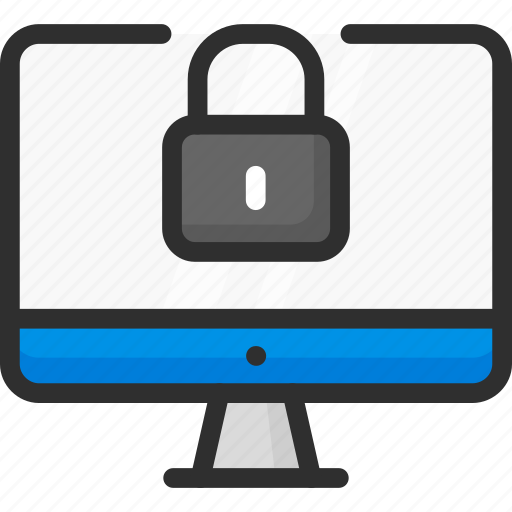 Computer, lock, monitor, padlock, password, protection, security icon - Download on Iconfinder