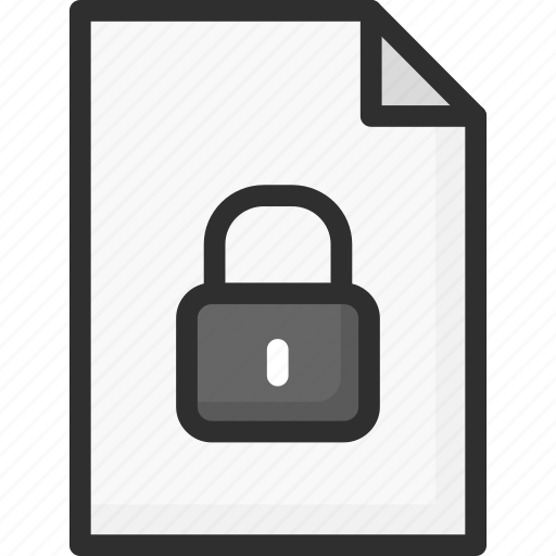 Doc, document, file, lock, padlock, protection, security icon - Download on Iconfinder
