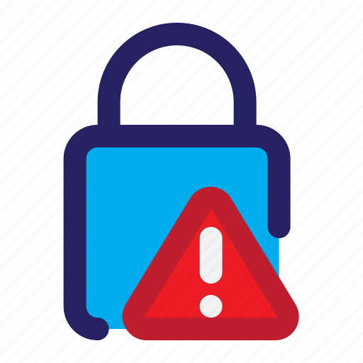 Security, protection, lock, alert, dager, mark, padlock icon - Download on Iconfinder