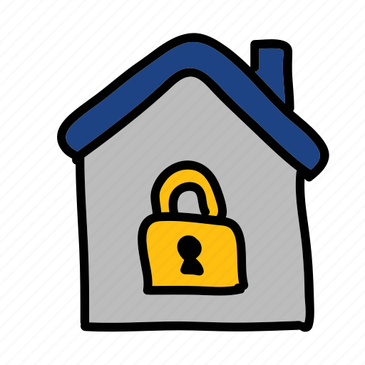 Door, house, lock, safety, security icon - Download on Iconfinder