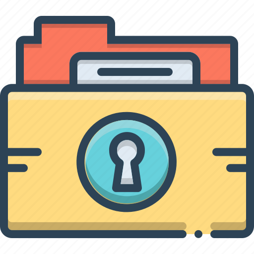 Document, folder, folder protection, lock, privacy, protection icon - Download on Iconfinder