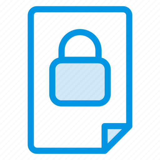 Contract, document, file, lock, locked, private, security icon - Download on Iconfinder