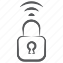 access denied, locked padlock, online lock, padlock, smart padlock, wireless lock