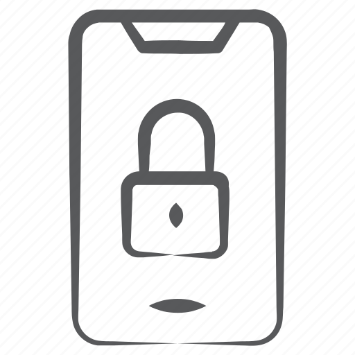 Mobile lock, mobile safety, secured mobile, smartphone locked, smartphone protection icon - Download on Iconfinder