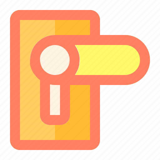 Door, handle, home, house, safety, security icon - Download on Iconfinder