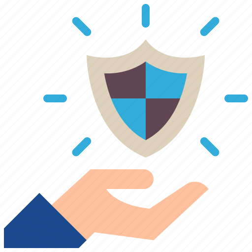 Insurance, shield, hand, safe, protect, safety, security icon - Download on Iconfinder