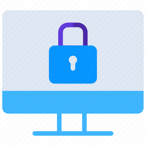 Locked computer, password protected, private computer, protected computer, secured computer icon - Download on Iconfinder