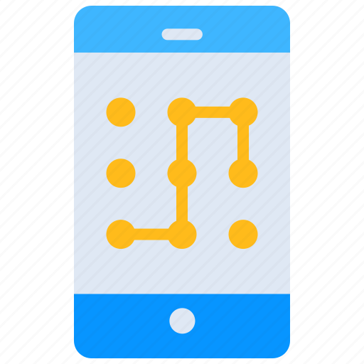 Enter pattern, mobile pattern, protected device, unlock icon - Download on Iconfinder