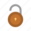 lock, open, padlock, protection, security, unlock 