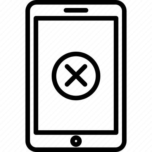 Mobile error, alert, warning, notification icon - Download on Iconfinder
