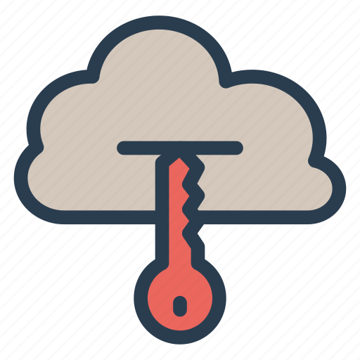 Cloud, key, lock, private, secure, security, warning icon - Download on Iconfinder