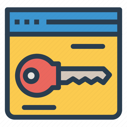 Browser, key, keywords, lock, locked, secure, security icon - Download on Iconfinder