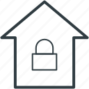 home, home security system, lock sign, locked home, privacy
