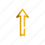long, arrow, direction, up, ascending, upload 