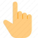 hand, pointing, up, selection, cursors