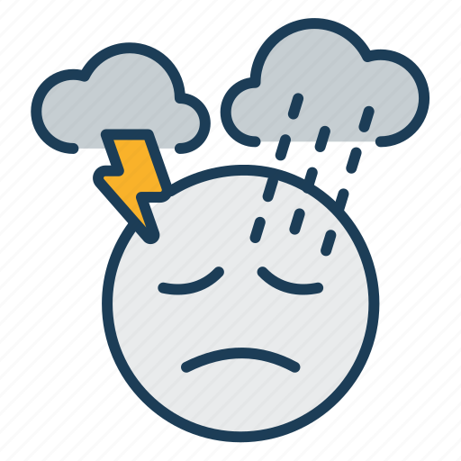 Anxiety, wory, overwhelmed, psychology, sad icon - Download on Iconfinder