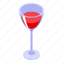 wine, glass, isometric